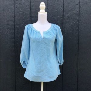 Lilly Pulitzer Blue & White Stripped Blouse